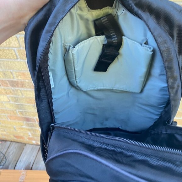 Vintage Nike Backpack Bag Gray Black Middle Check Swoosh - Picture 8 of 10